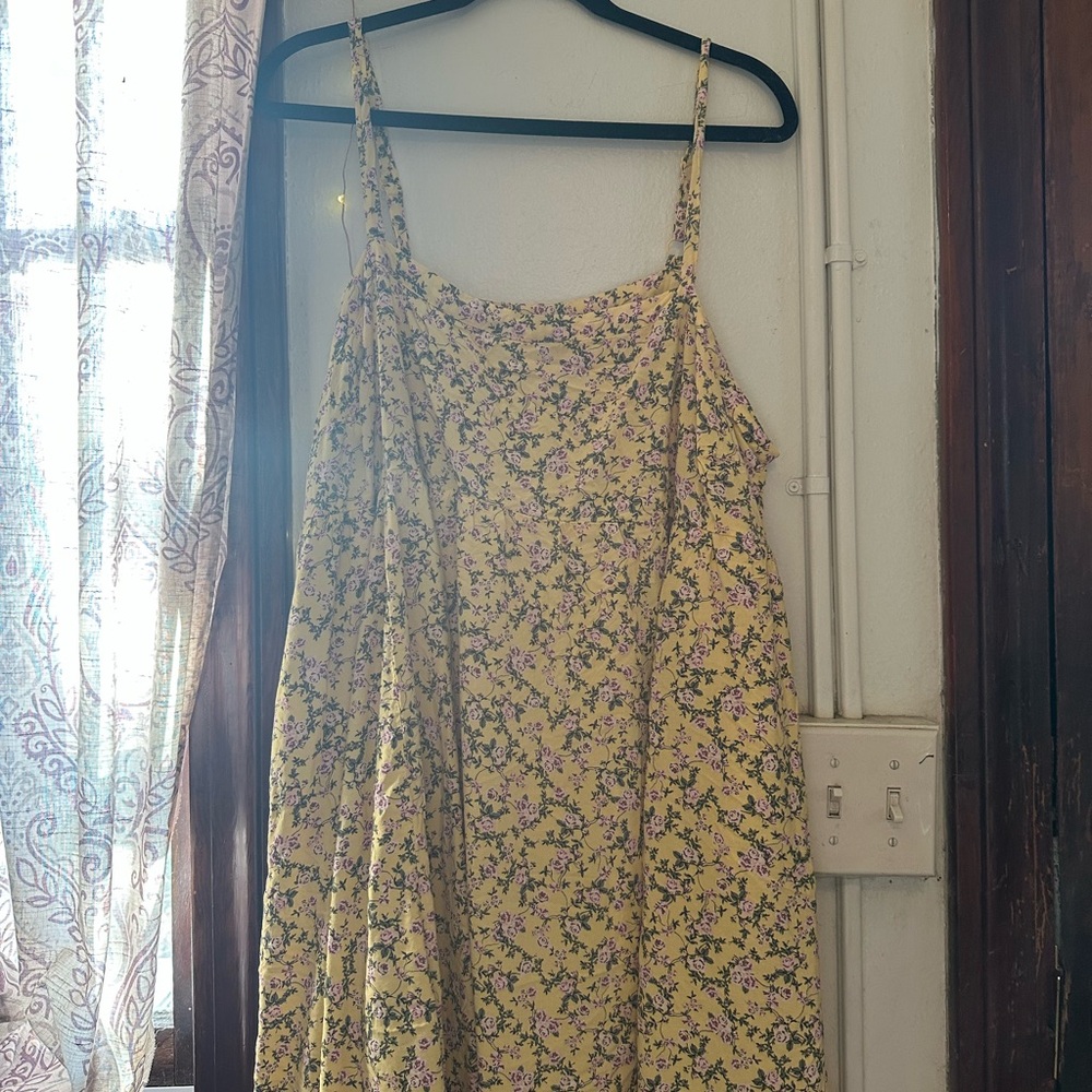 Torrid Yellow Floral Dress Preloved